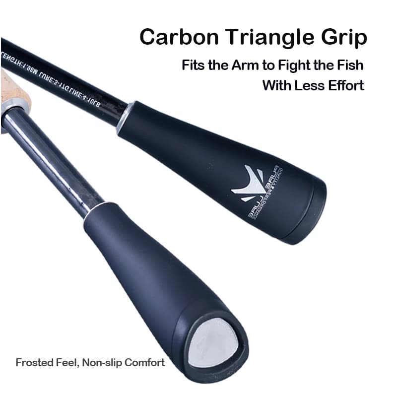 Canne à pêche PURELURE FIAMMA - Combo carbone universel avec poignée liège pour lancer longue distance