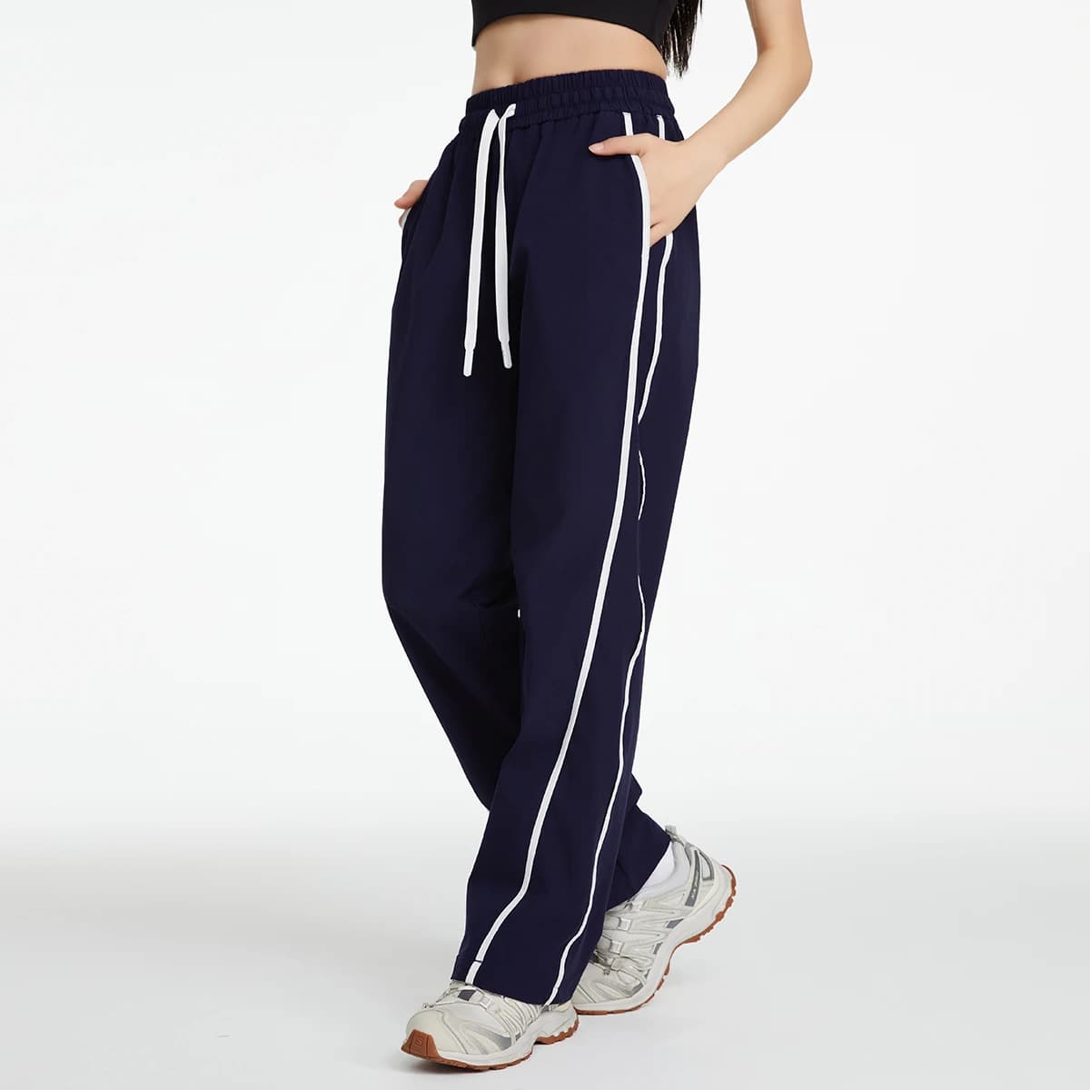 Pantalon sport femme alpinisme coupe-vent ample jambes larges séchage rapide protection solaire été