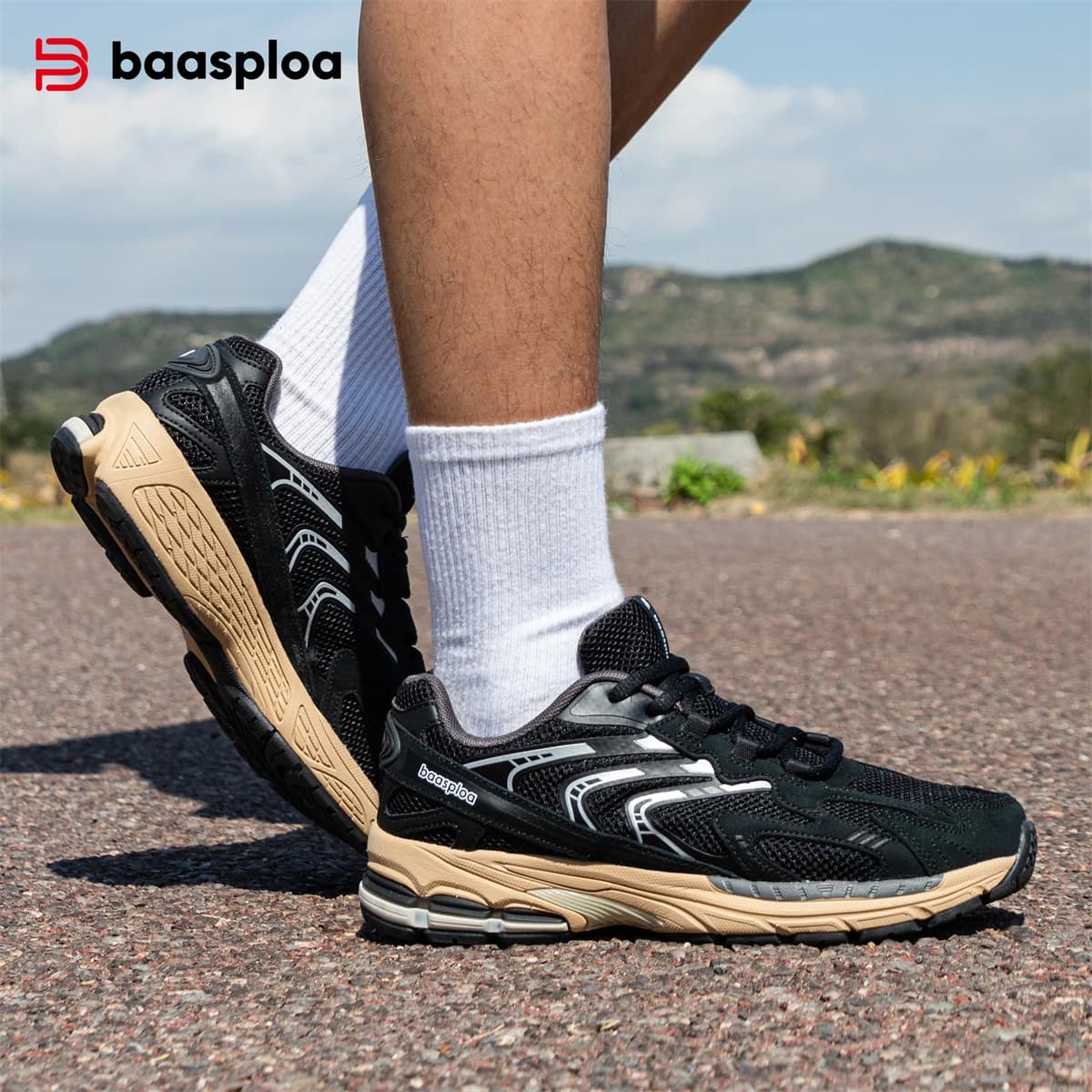 Chaussures de course homme respirantes pour pêche en rivière et marche côtière avec amorti confortable