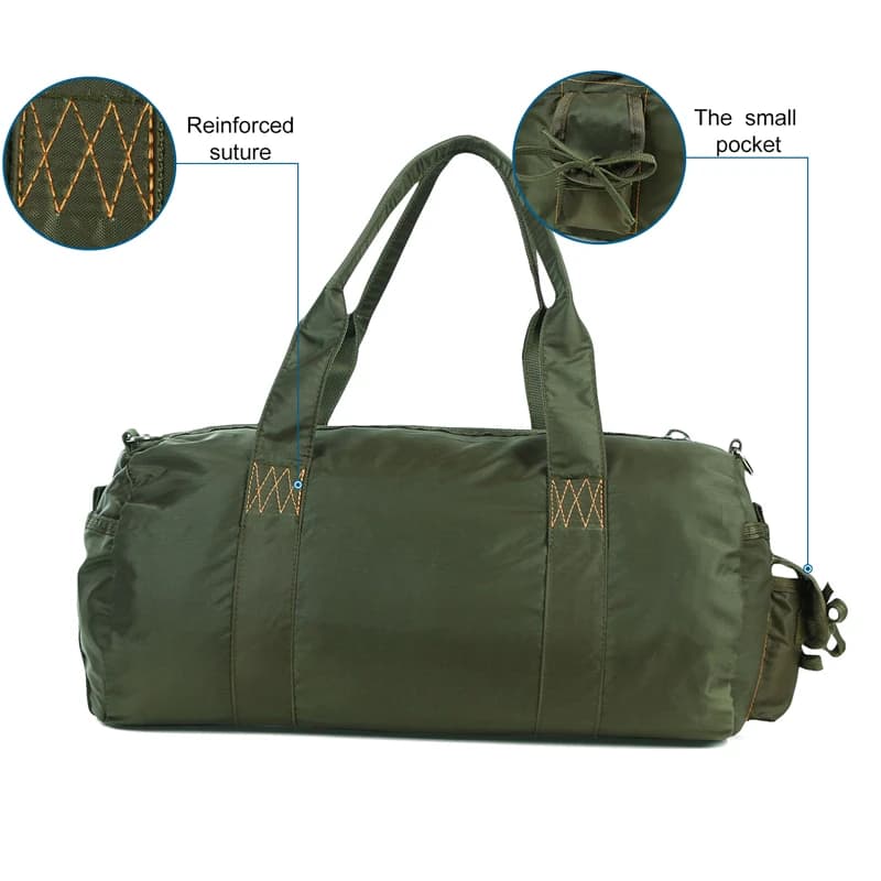 Sac Duffle LQARMY-DulParachute Nylon 1000D pour pêche et camping - Sac bandoulière étanche extérieur