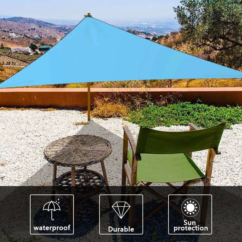 Bâche de camping étanche et tente triangulaire pour abri solaire léger en extérieur