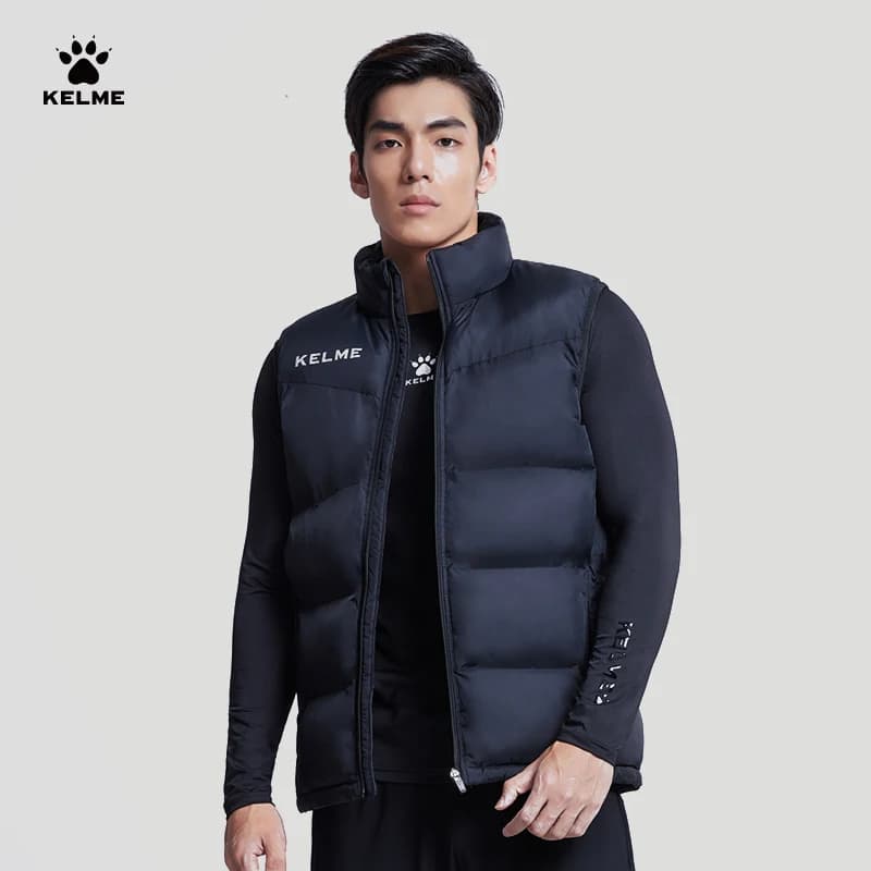 Gilet sport homme KELME hiver - Léger imperméable coupe-vent col montant pour entraînement extérieur