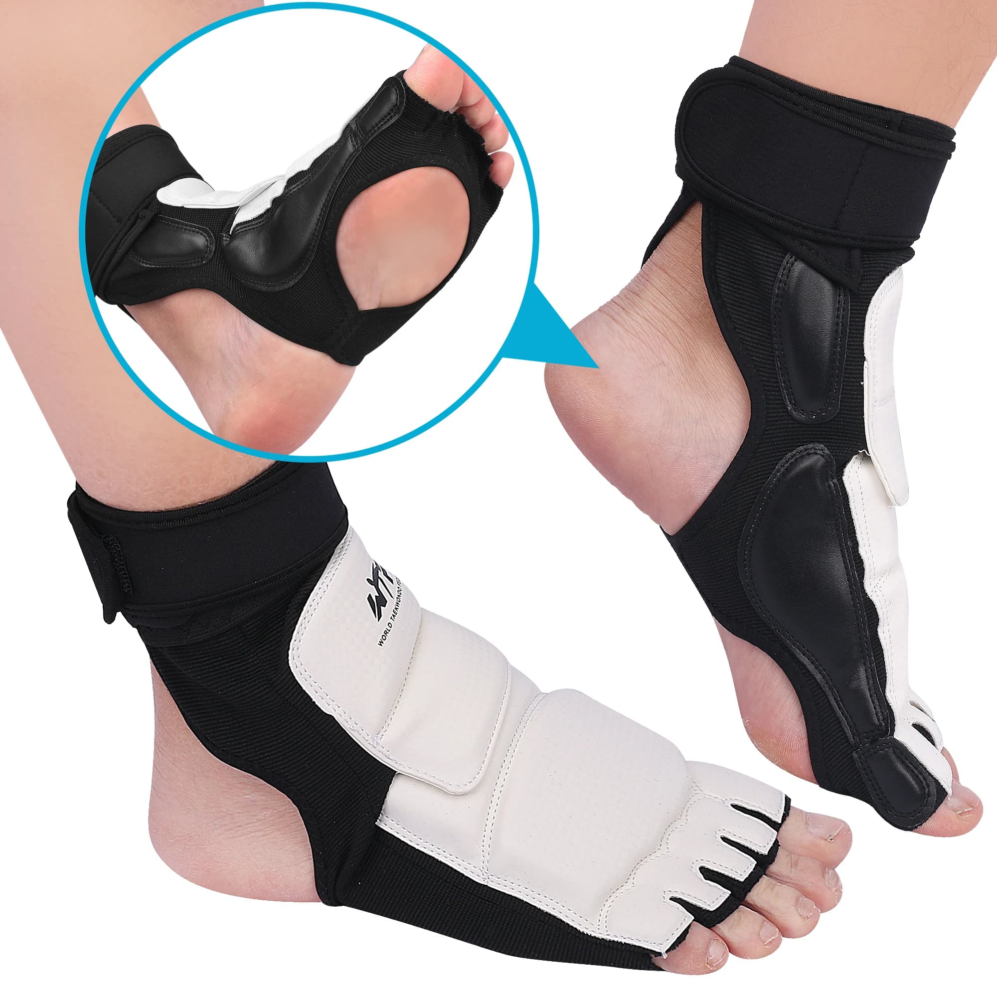 Protecteur pied Taekwondo haute qualité KTA - Boîte coups de pied compétition officielle protection combat