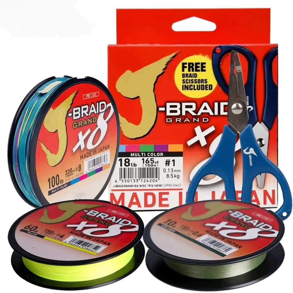 Ligne de pêche DAIWA J-BRAID GRAND X8 tressée - Fil PE japonais 300m pour carpe et leurres