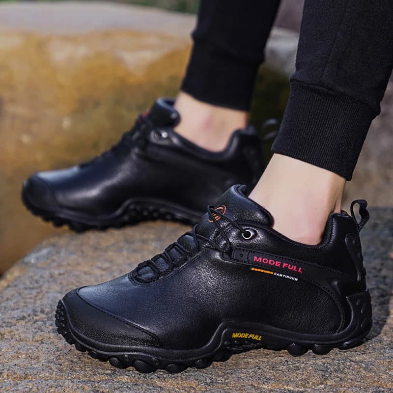 Bottes de randonnée cuir vache imperméables pour pêche chasse montagne neige hommes femmes