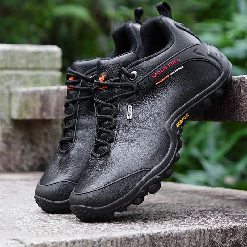 Bottes de randonnée cuir vache imperméables pour pêche chasse montagne neige hommes femmes