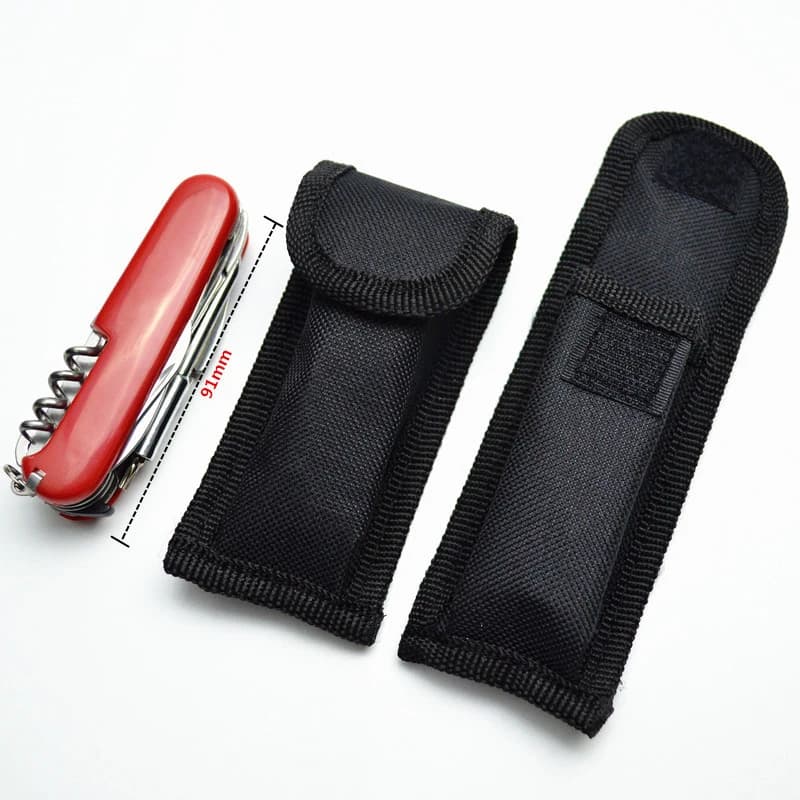 Sac nylon pour couteau pliant rangement outils pêche camping randonnée extérieur