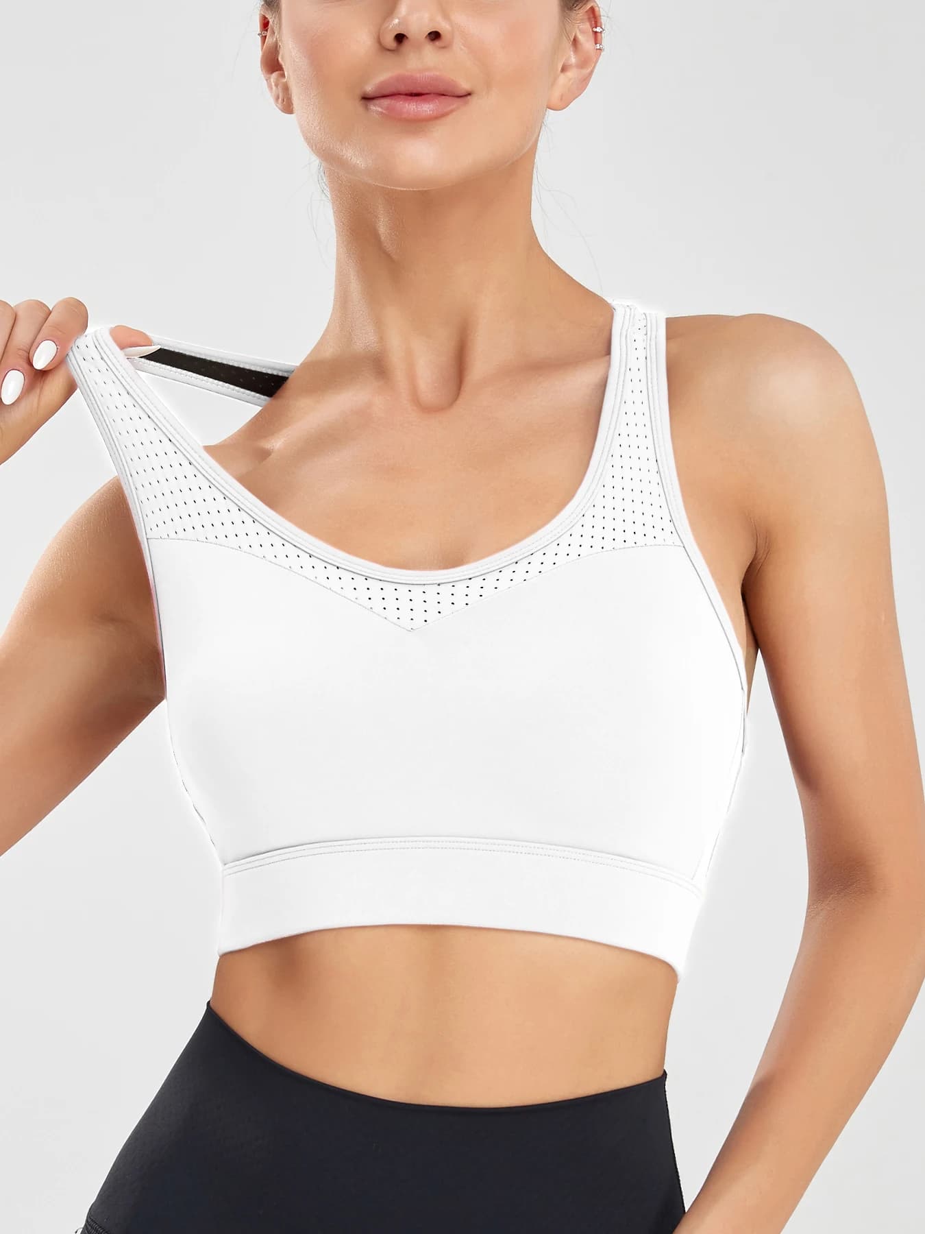 Soutien-gorge sport sans fil pêche yoga femme - Soutien haute résistance confortable