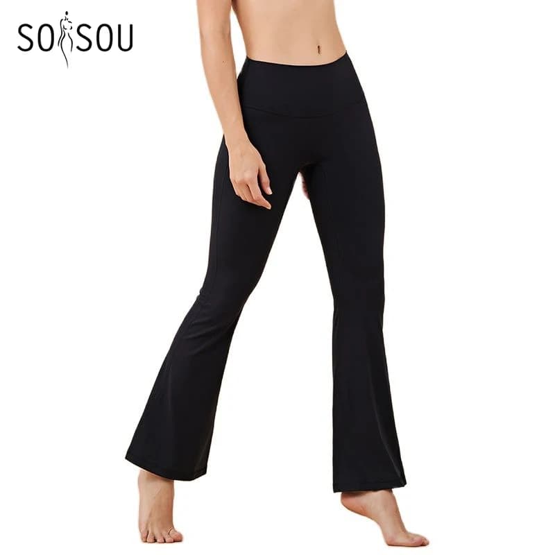 Pantalons de sport femme SOISOU - Leggings yoga respirants avec poche arrière pour pêche active