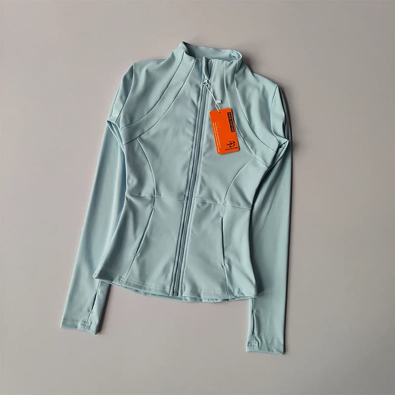 Manteau sport femme coupe cintrée - Séchage rapide automne hiver - Pour yoga et activités fitness