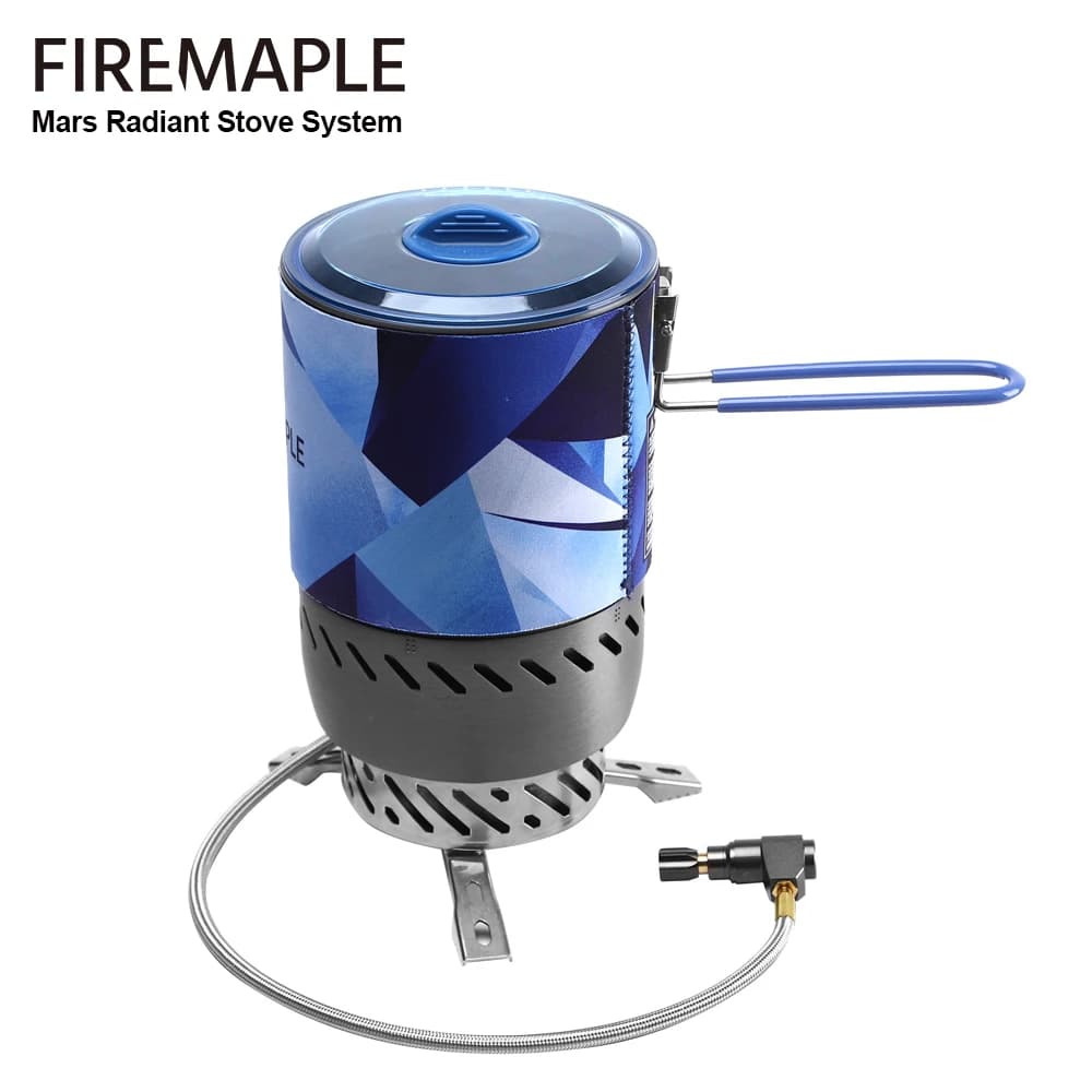 Système réchaud radiant grain d'érable feu - Compact coupe-vent régulation pression camping