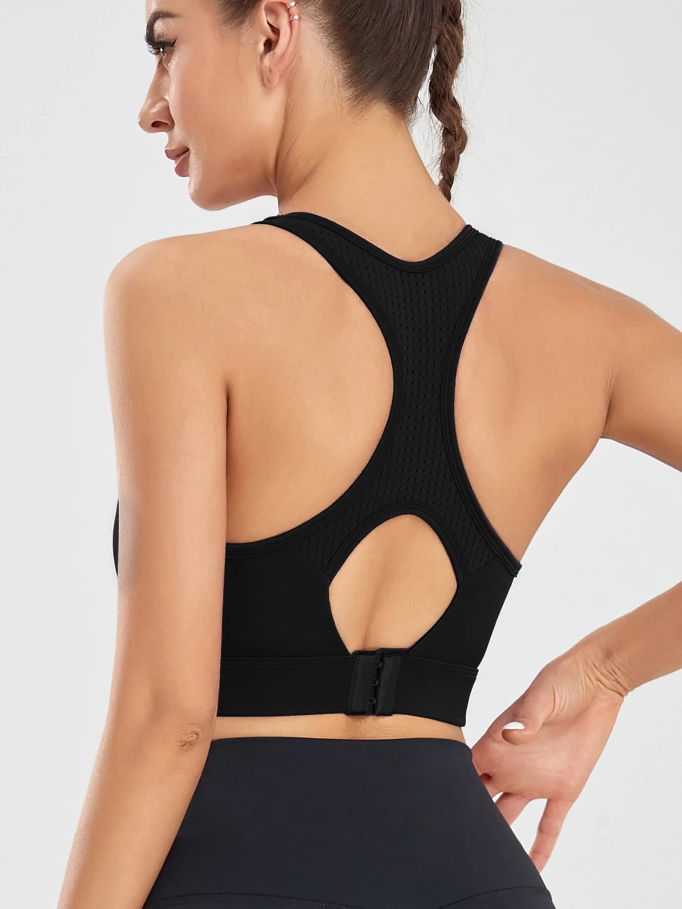Soutien-gorge sport sans fil pêche yoga femme - Soutien haute résistance confortable