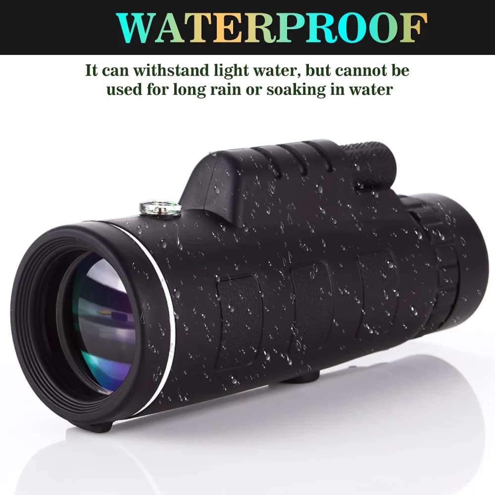 Télescope monoculaire 80x100 HD étanche - Portable longue portée avec trépied en alliage pour extérieur