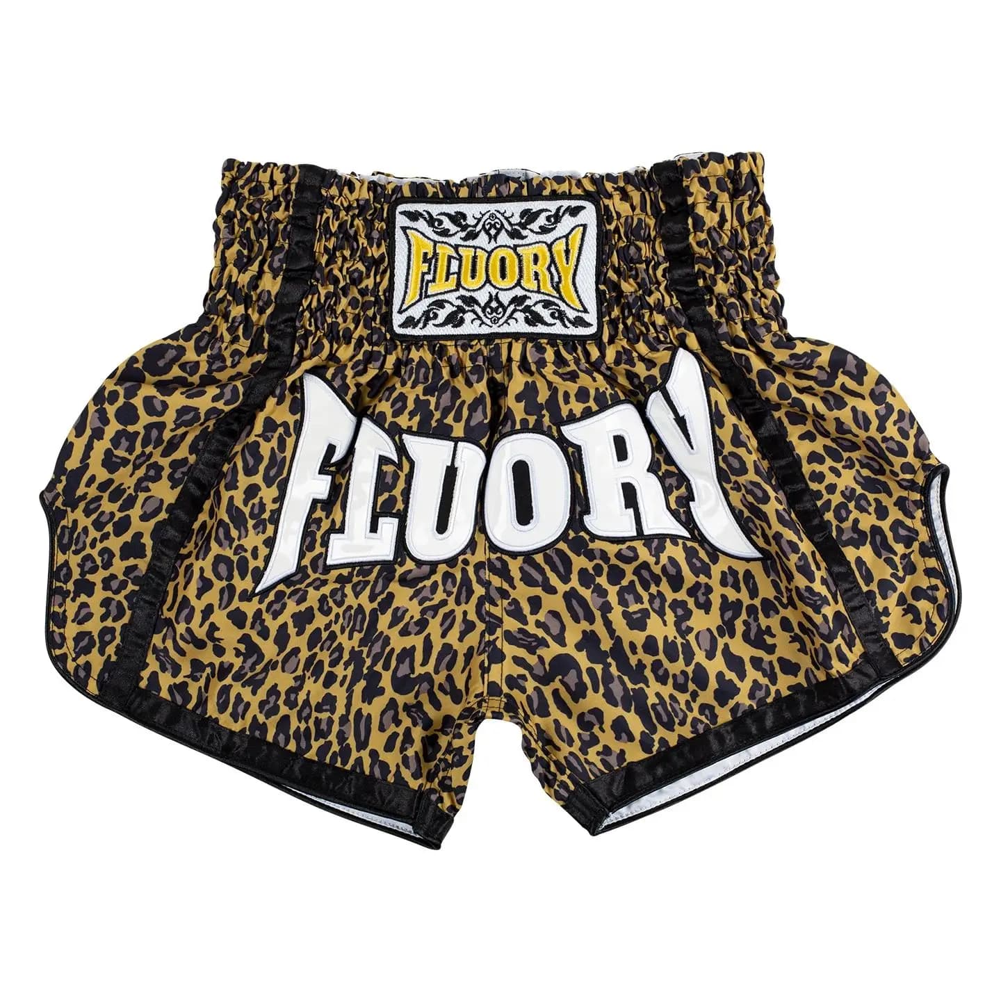 Short de combat imprimé fluoré Muay Thai - Boxe avec patchs brodés professionnels