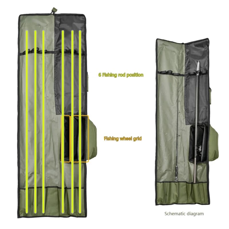 Sac de rangement étanche 175CM pour canne à pêche carpe - Portable pliable XA122G