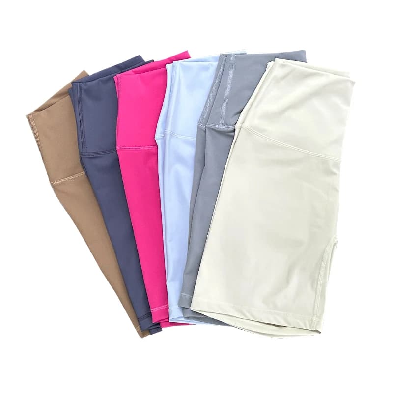 Short sport femme taille haute Yoga course à pied Nylon haute élasticité coupe cintrée