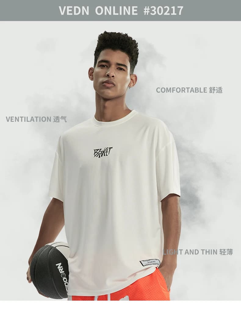 T-shirt homme surdimensionné 100% polyester - Vêtement extérieur résistant et respirant pour pêche