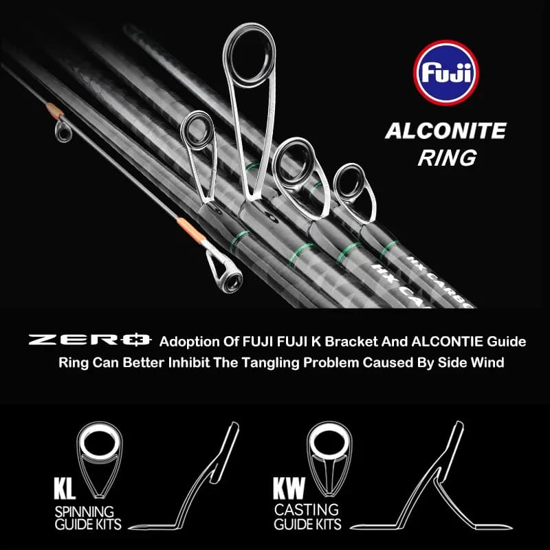 Canne BFS PURELURE légère haute teneur carbone pour pêche truite et filature roche coulée UL