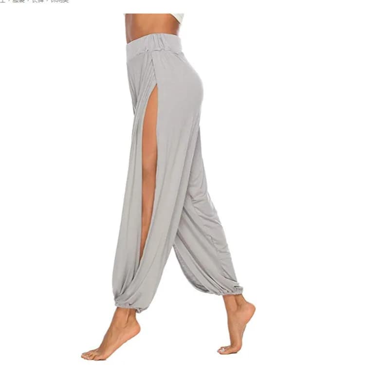 Pantalon yoga femme taille haute élastique Mode - Coupe décontractée hippy avec fente haute Harlan