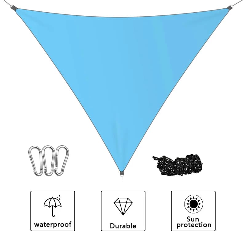 Bâche de camping étanche et tente triangulaire pour abri solaire léger en extérieur