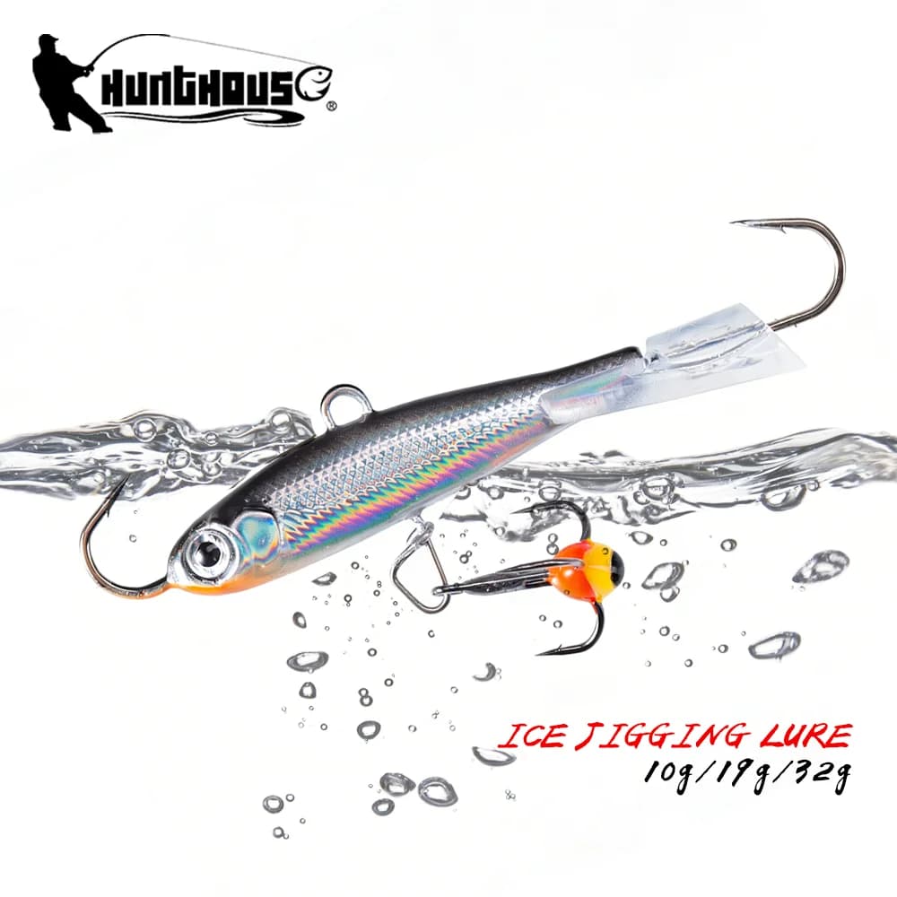 Leurre de pêche sous glace Hunthouse 75mm pour brochet perche et sandre, appât dur leurre équilibré