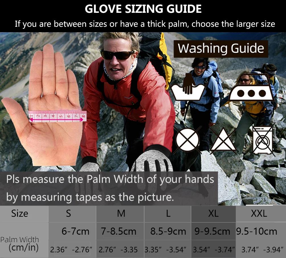 Gants hiver pêche -10°C MOREOK avec Thinsulate 3M - Gants tactiles vélo thermiques anti-dérapants hommes femmes
