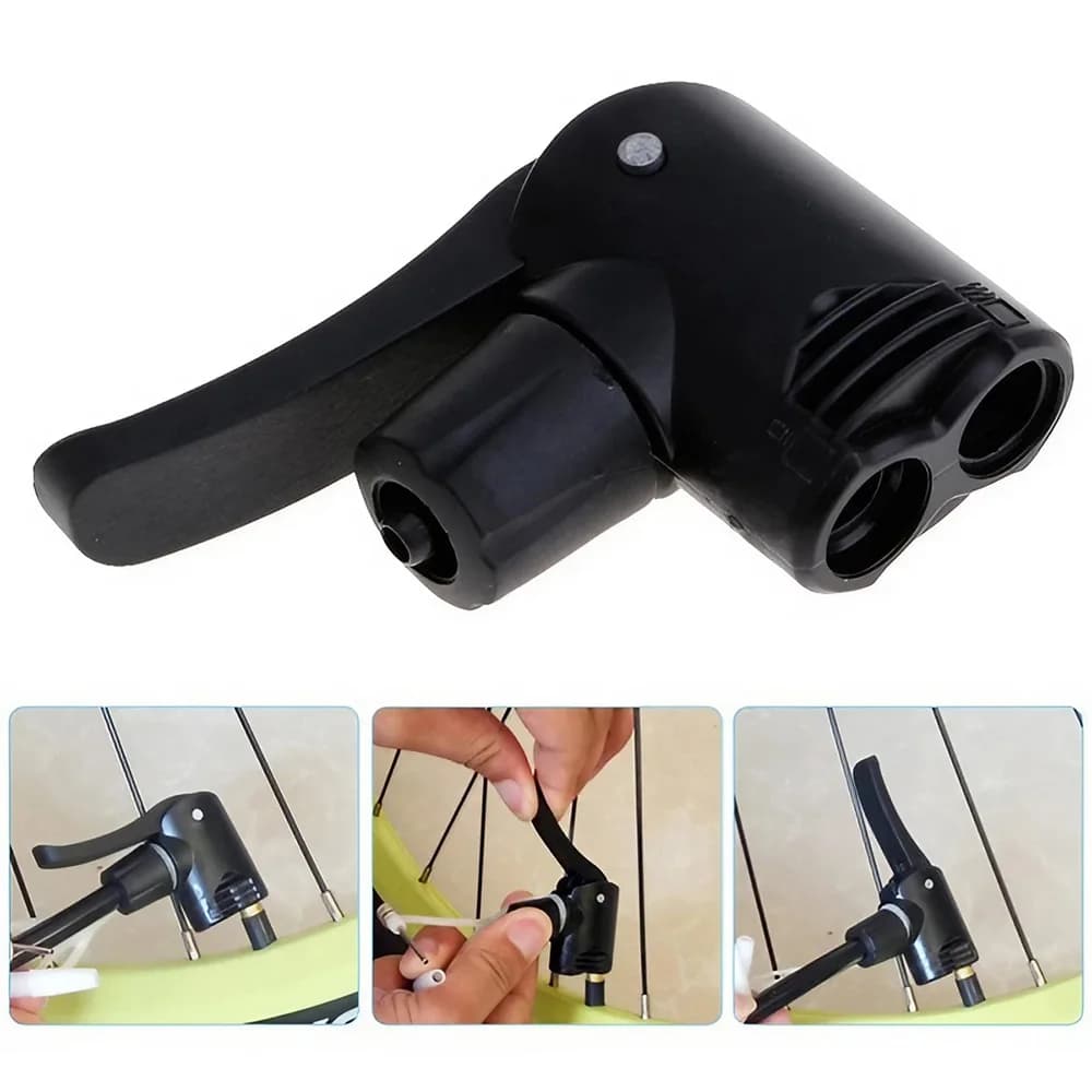 Adaptateur double tête pour pompe à vélo - Accessoire universel pour pêcheurs cyclistes