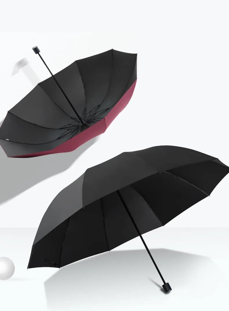 Grand parapluie pliant 130cm extra-large soleil pluie vent imperméable protection complète homme femme