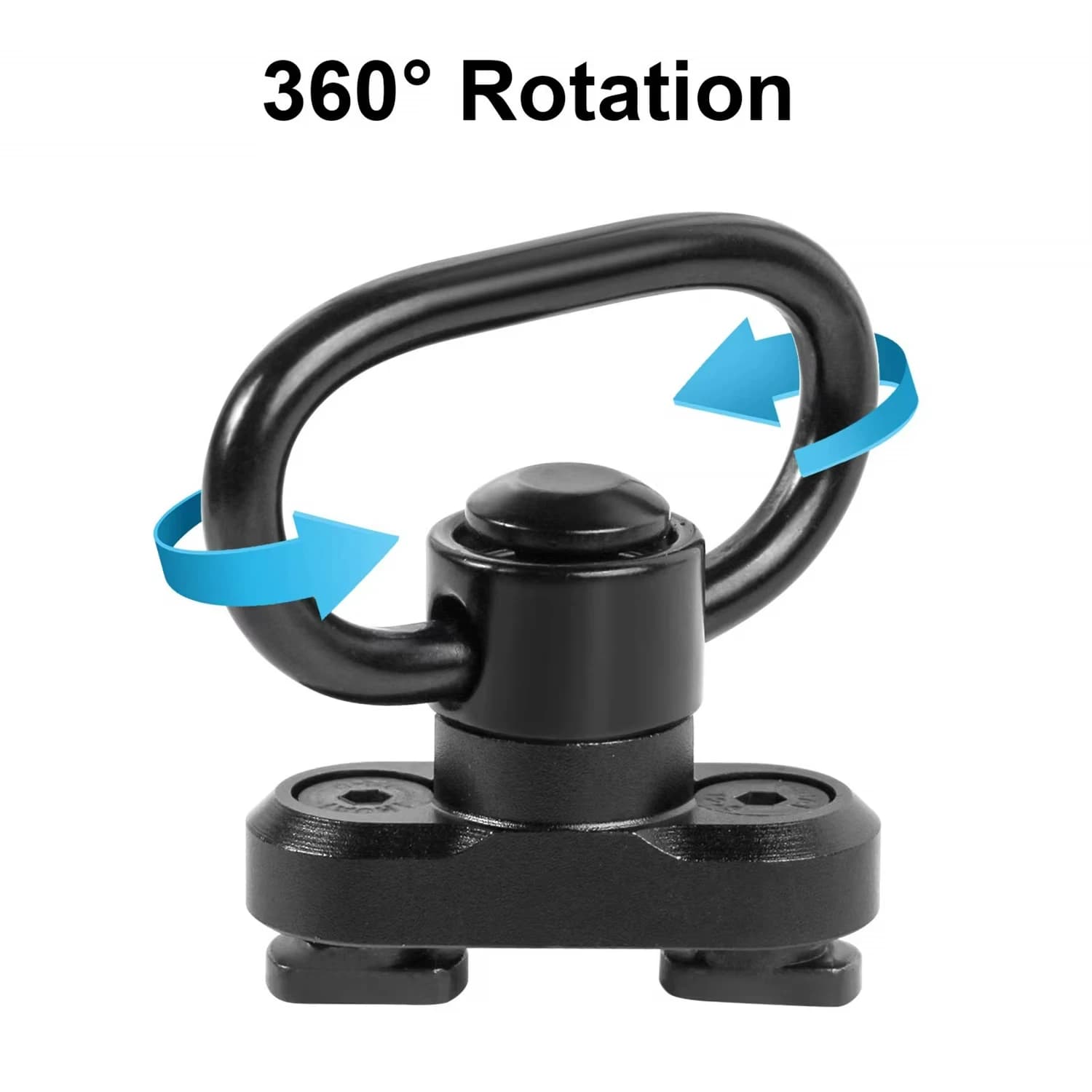 Support sangle QD 1.25" pêche fixation rapide rotation 360° bouton poussoir