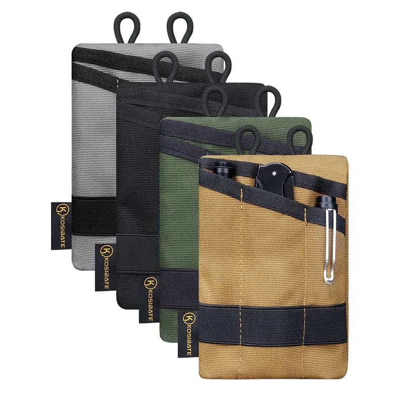 Pochette tactique EDC Molle pour ceinture - Portefeuille mini pour cartes clés pêche camping