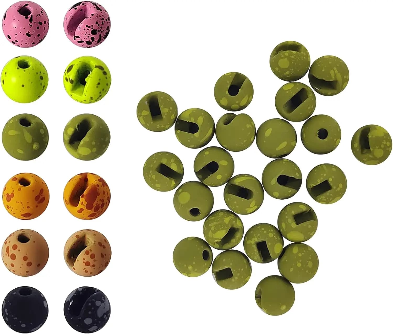 Perles pour montage de mouches Aventik 25 pièces tailles 2.5 à 4.0mm pour nymphes truite et carpe