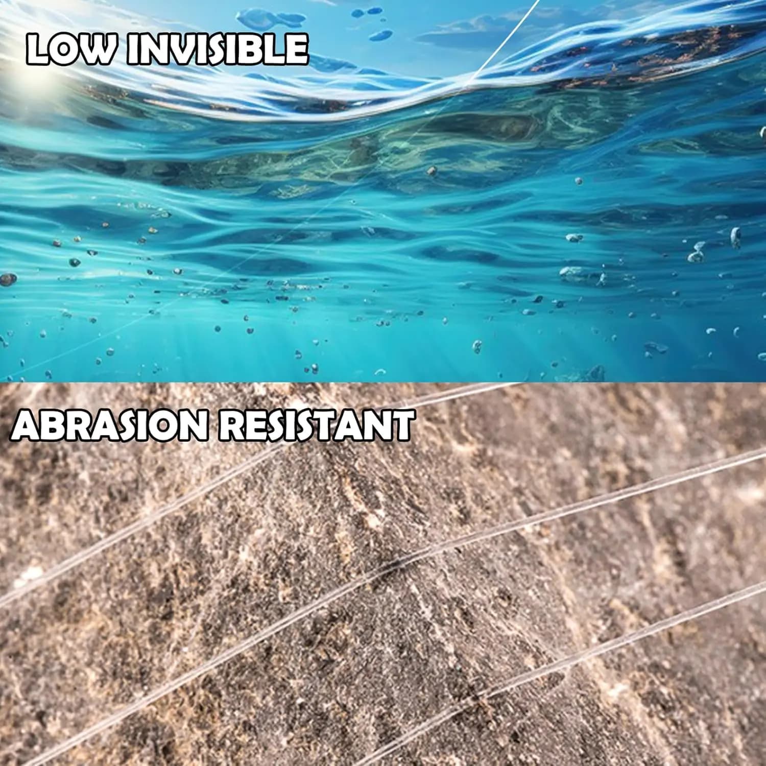 Ligne de tête de pêche à la mouche Aventik pré-nouée, bas de ligne nylon 6 pièces