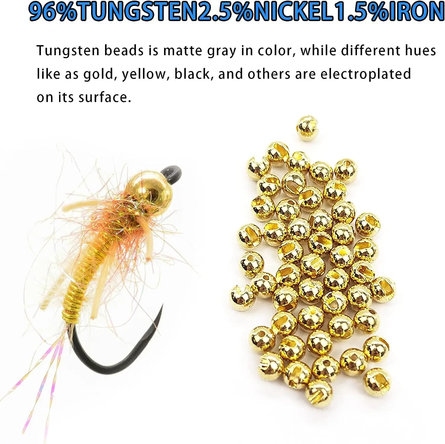 Perles pour montage de mouches Aventik 25 pièces tailles 2.5 à 4.0mm pour nymphes truite et carpe