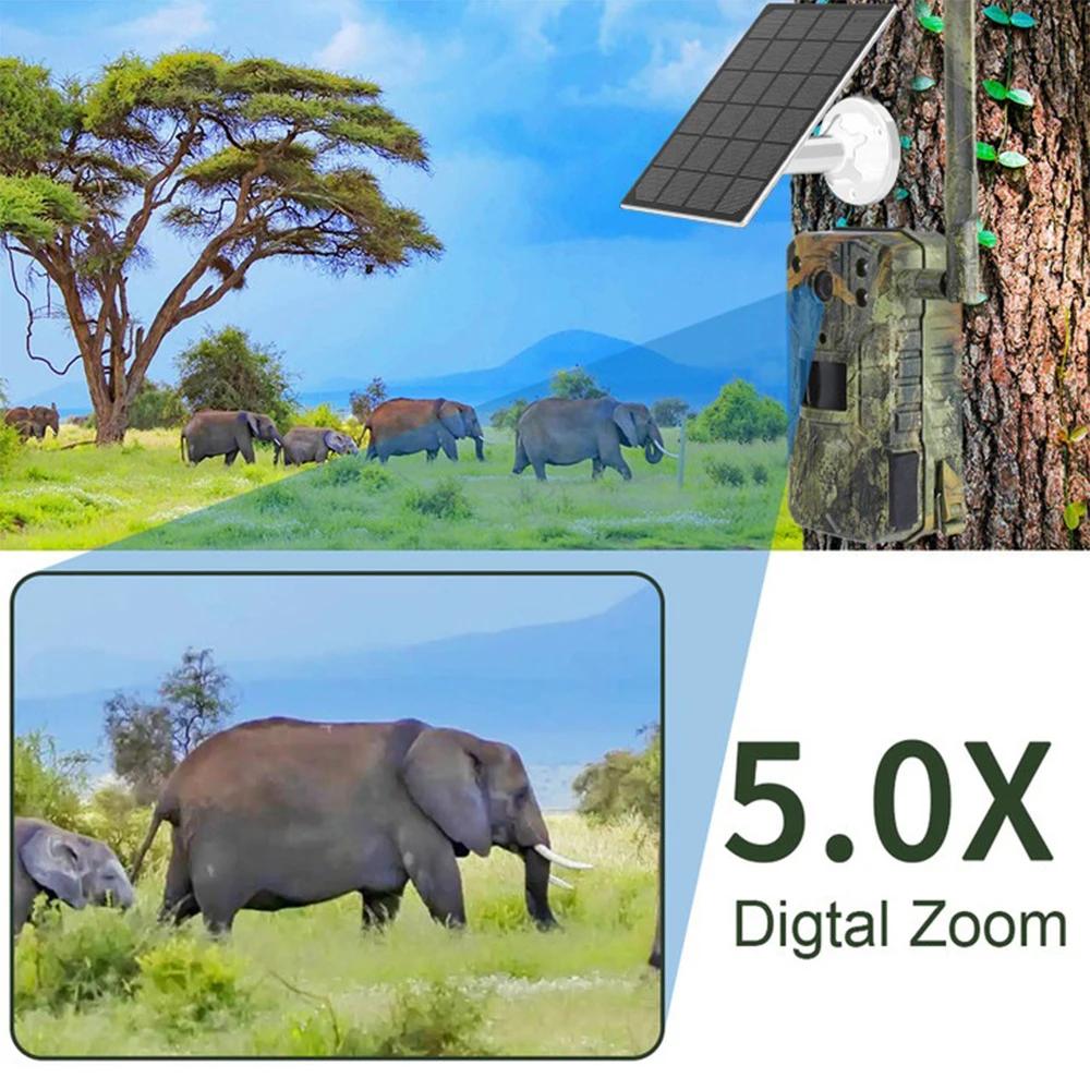 Caméra trail solaire 4MP 4G avec détection PIR 20M et vision nocturne 30M pour suivi animalier extérieur