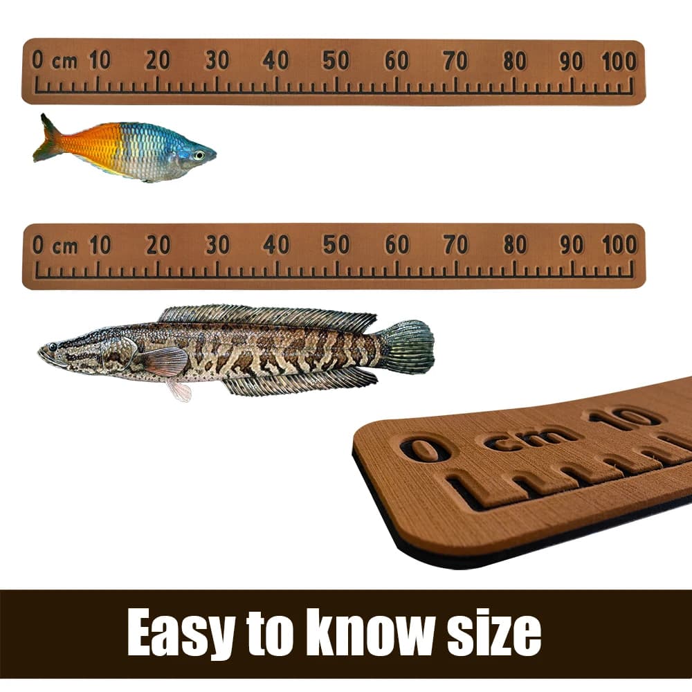 Règle à poissons adhésive 100cm pour pont de bateau - Outil de mesure poissons étanche gris - Accessoire pêche voilier kayak