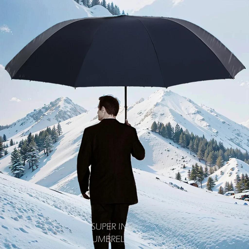 Parapluie pliant extra-large anti-vent - Pour toute la famille, pêche, voyage et affaires