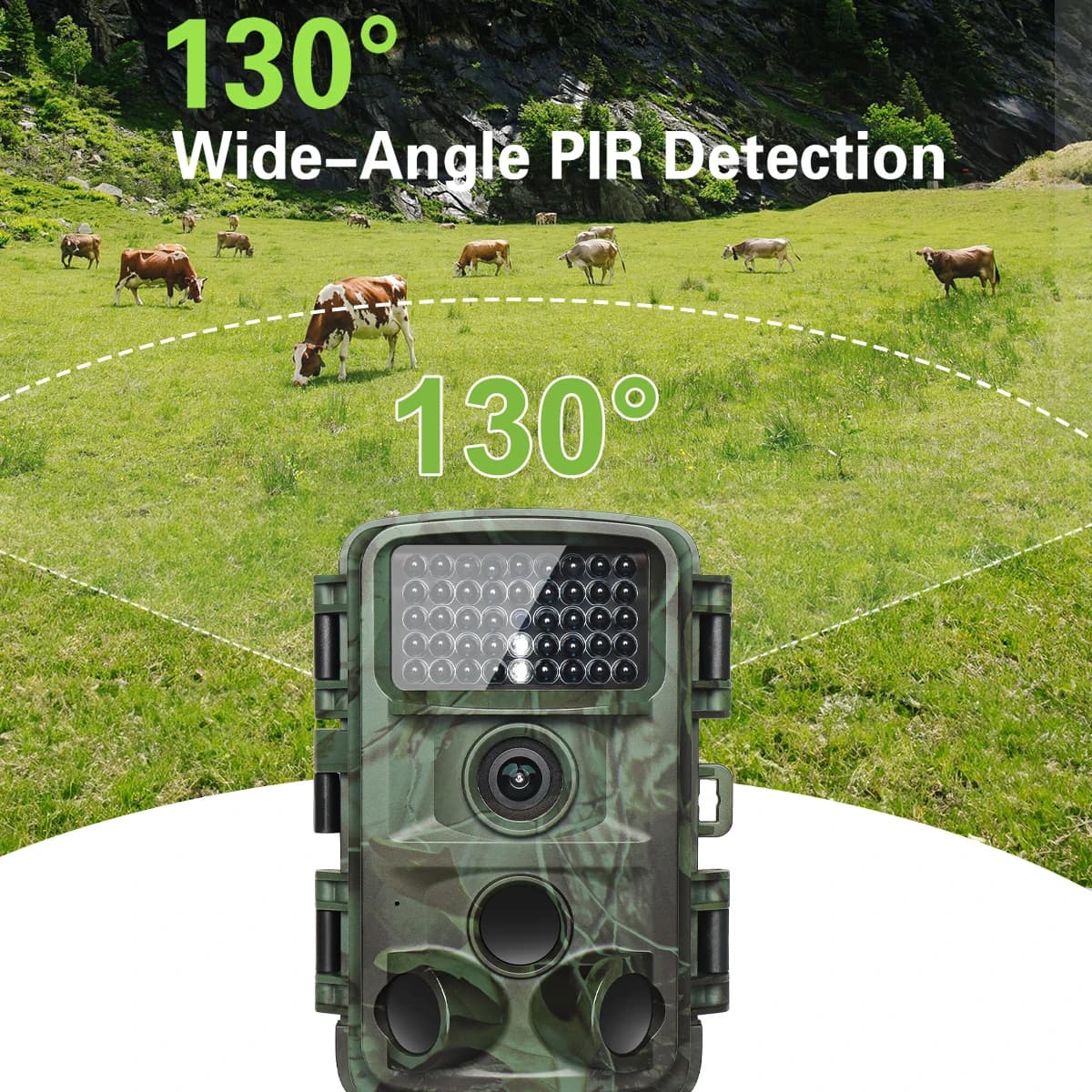 Caméra trail 4K 64MP vision nocturne low glow IP67 étanche écran 2 pouces monitoring faune outdoor