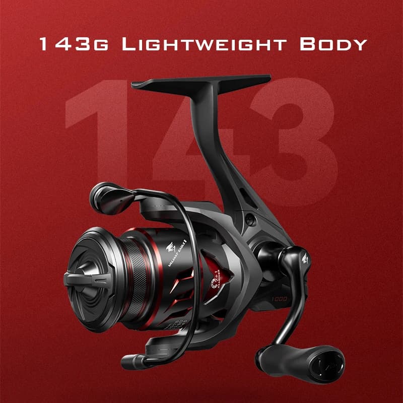 Moulinet spinning finesse KastKing Black Valiant Eagle II 4.5kg drag ultra-léger 143g - ratio 5.2:1