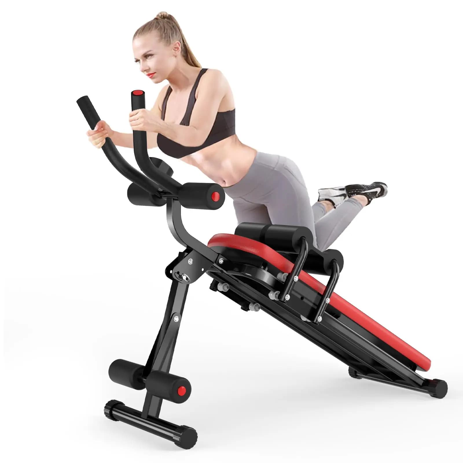 Machine Abdominale Multifonction avec Écran LCD - Équipement d'Entraînement Complet Corps 150 kg pour Maison