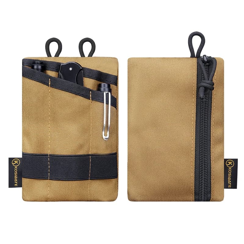 Pochette tactique EDC Molle pour ceinture - Portefeuille mini pour cartes clés pêche camping