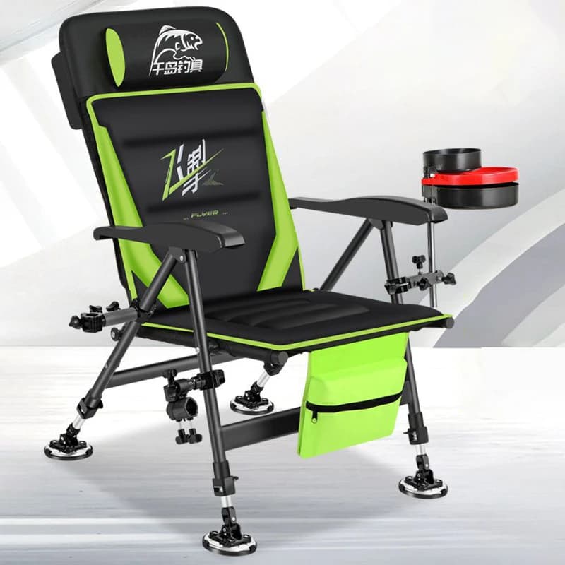 Chaise de pêche européenne pliable inclinable tout terrain portable multifonction radeau