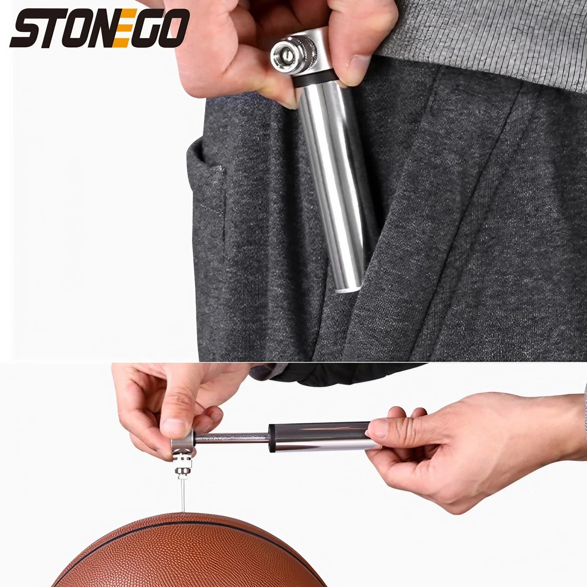 Mini pompe à vélo portable 120PSI ultralégère pour valves Presta/Schrader - Accessoire pêche mobile