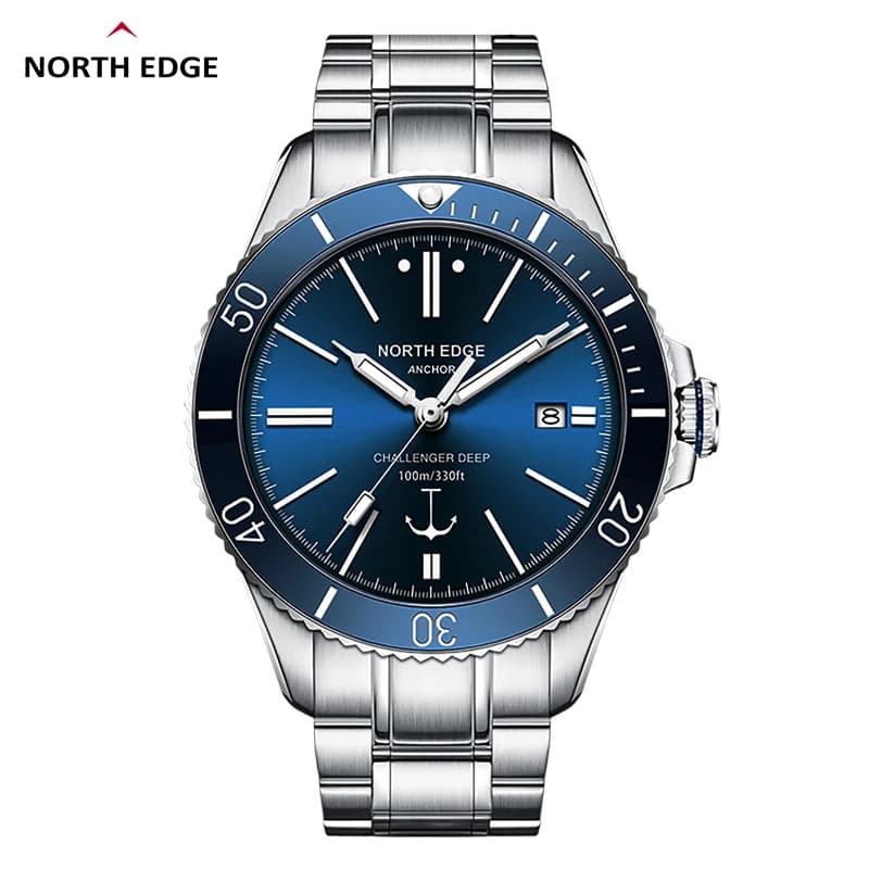 Montre mécanique homme NORTH EDGE ANCHOR 42mm - Verre saphir étanche 10bar mouvement automatique MIYOTA 8215
