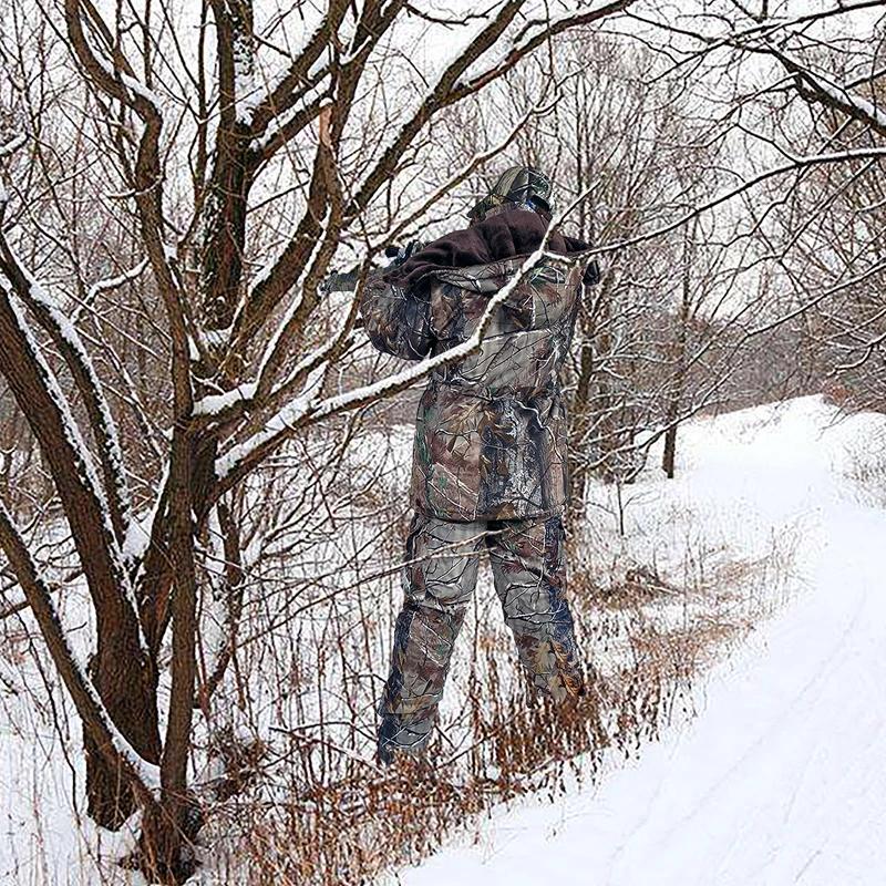 Combinaison thermique imperméable camouflage arbre pour pêche hivernale et activités outdoor