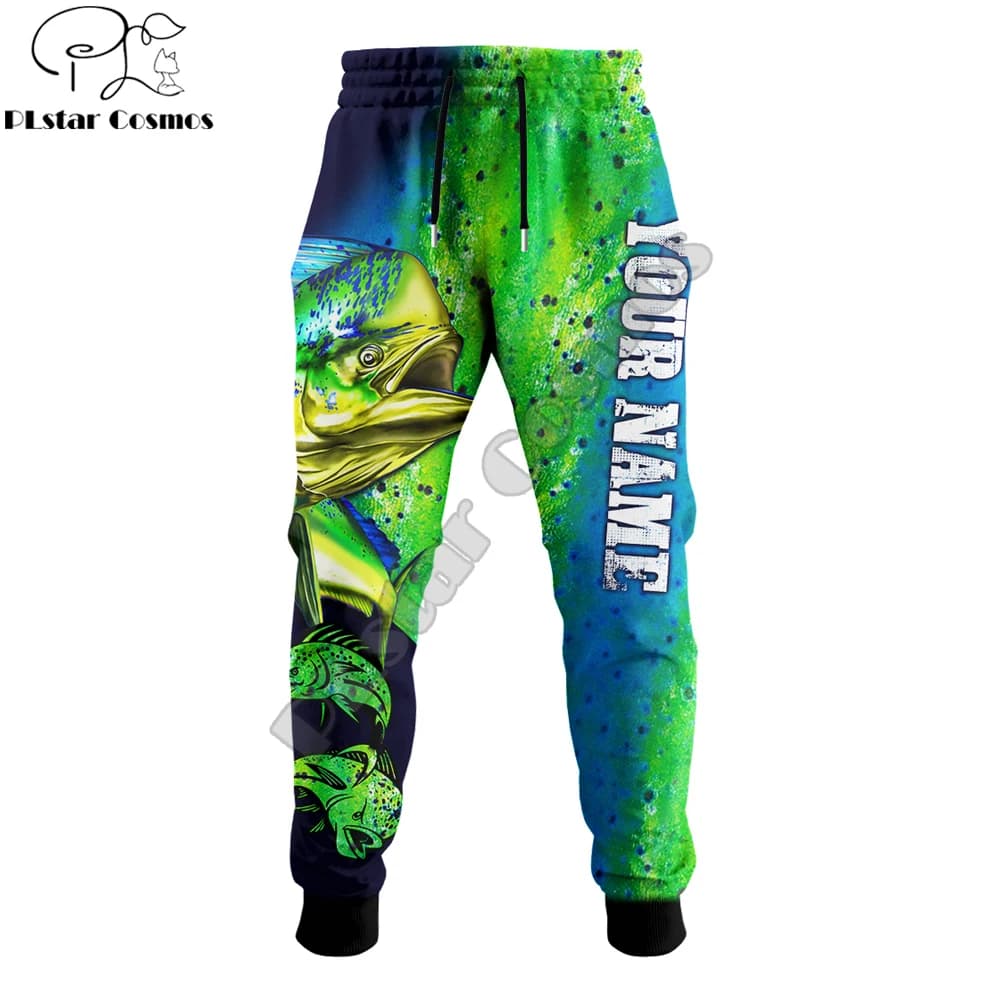 Pantalon pêche personnalisé impression 3D - Design unique brochet truite carpe pour pêcheur passionné