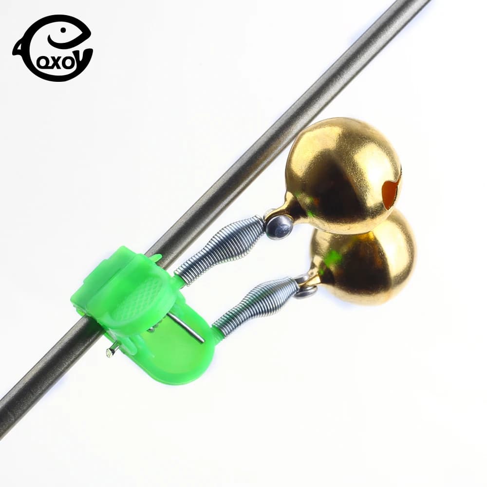 Cloches métal morsure poisson QXO 2 pièces - accessoires pêche 5.5cm clip sur canne alarme