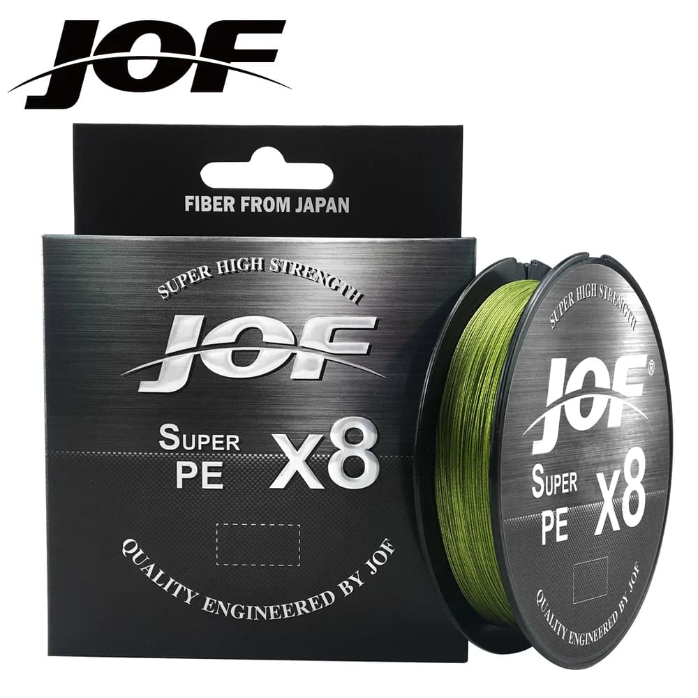 JOF Braided Fishing Line 8 brins PE multifilament 150-500m pour pêche sportive eau douce et mer