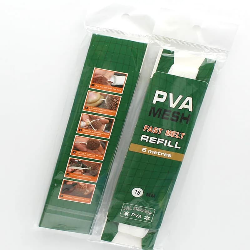 Filet PVA soluble 5m pour bouillettes - sacs appâts pour pêche au feeder et technique de la carpe