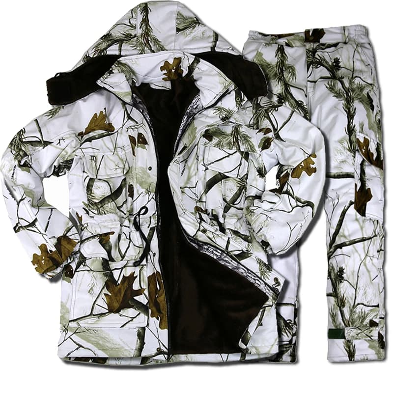 Tenue chasse hiver camouflage neige bionique Ghillie épaisse pêche vêtement chaud ensemble
