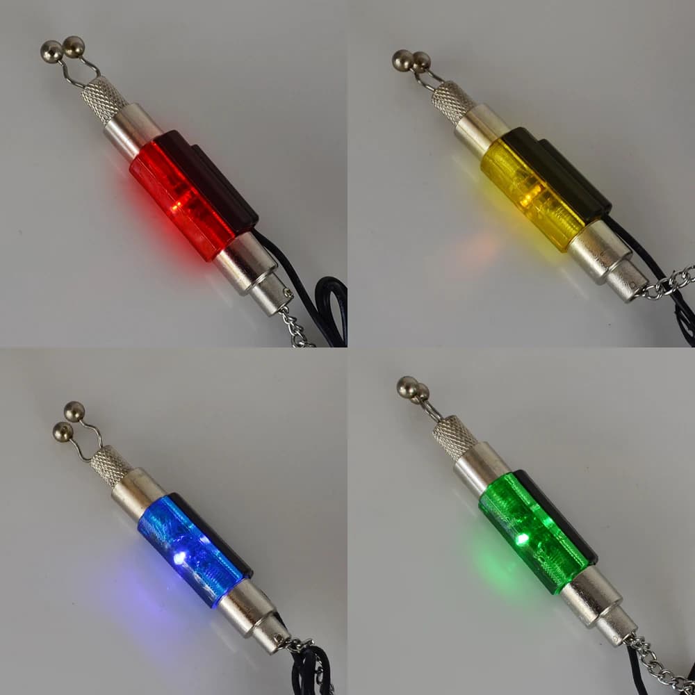 Set de 4 indicateurs LED Swinger pour pêche à la carpe - Alarmes de touches avec balanceurs